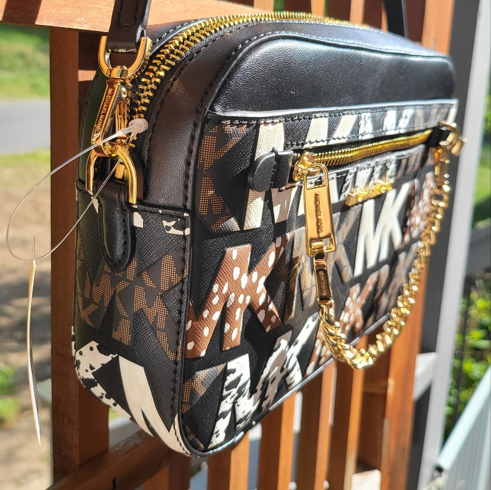 🆕MICHAEL KORS Jet Set Item Large Graphic Logo Chain Crossbody👜 - Picture 5 of 11